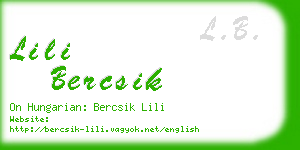 lili bercsik business card